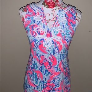 Lilly Pulitzer Harper Shift pink midi Dress XS